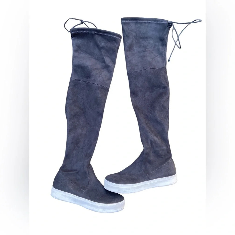 Stuart Weitzman Suede Over The Knee Sneaker Boots Size 5.5